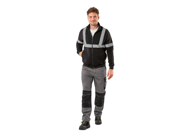 Sweat zippé à haute visibilité ou réfléchissant homme