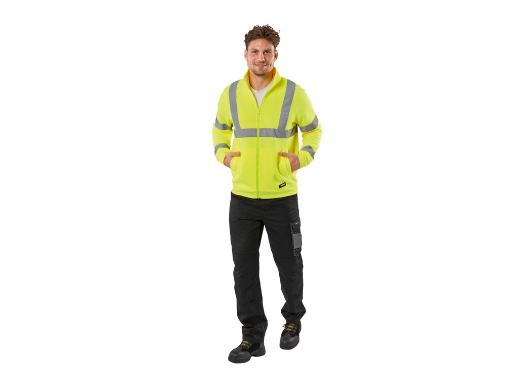 Sweat zippé à haute visibilité ou réfléchissant homme