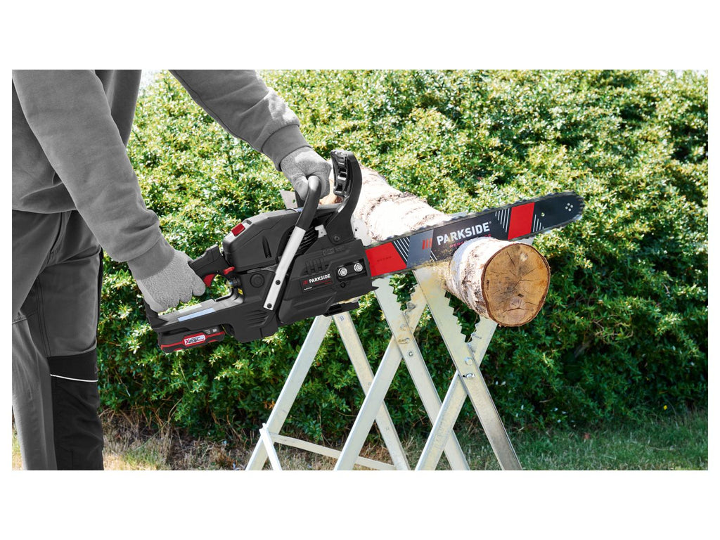 Tronçonneuse à essence avec démarrage électrique PPBKS 56 C3, 18", 20 V