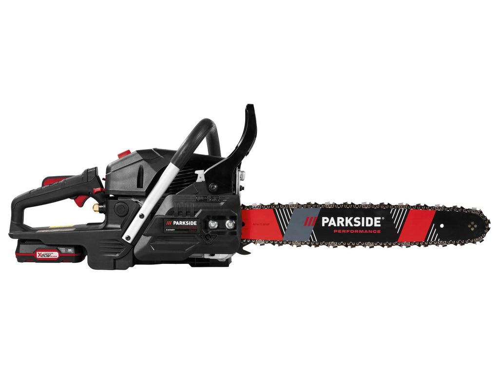 Tronçonneuse à essence avec démarrage électrique PPBKS 56 C3, 18", 20 V