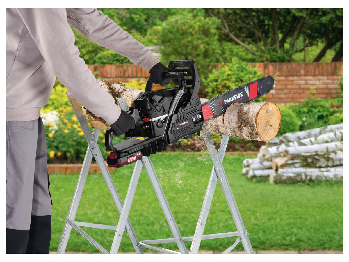 Tronçonneuse à essence avec démarrage électrique PPBKS 56 B2, 56 cm³, 20 V