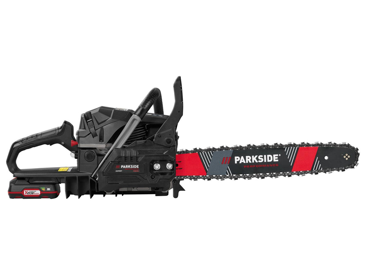 Tronçonneuse à essence avec démarrage électrique PPBKS 56 B2, 56 cm³, 20 V