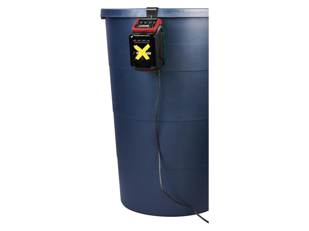 Pompe pour collecteur d’eau de pluie sans fil + batterie + chargeur, 20 V
