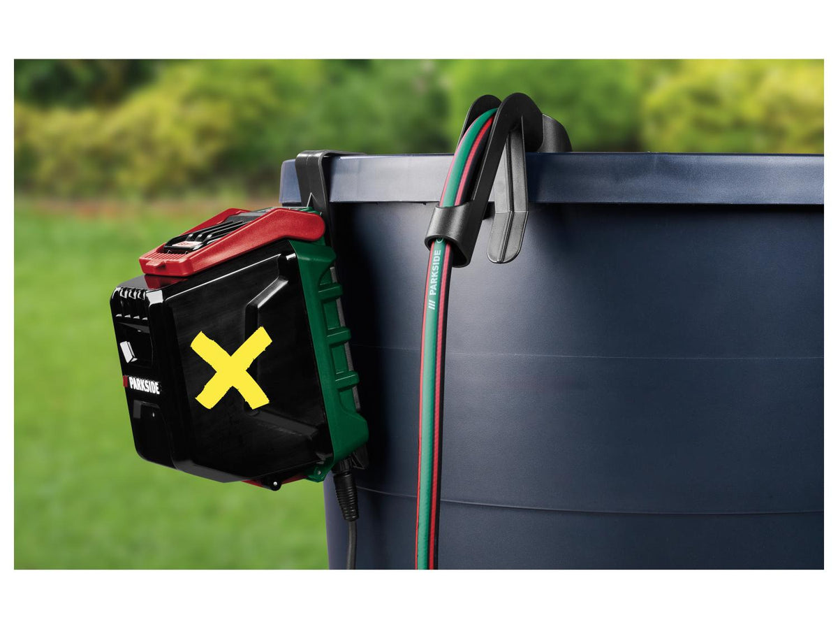 Pompe pour collecteur d’eau de pluie sans fil + batterie + chargeur, 20 V