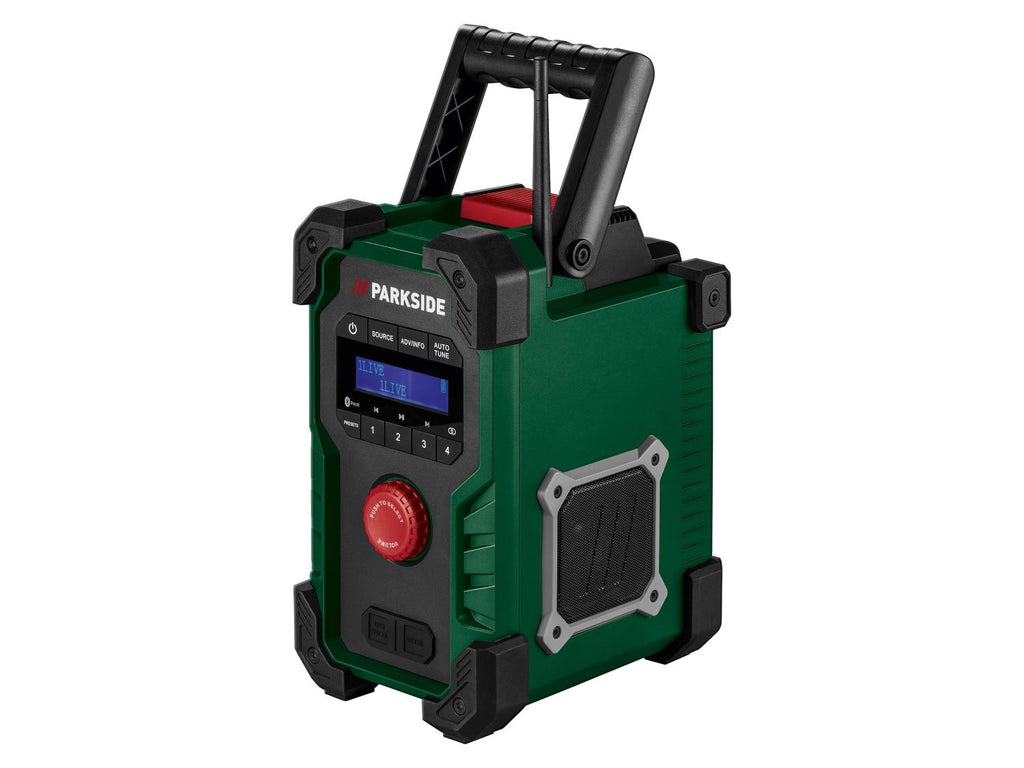Radio de chantier sans fil PBR 10 A1, 20 V/ 12 V/ 230 V, sans batterie – sans chargeur