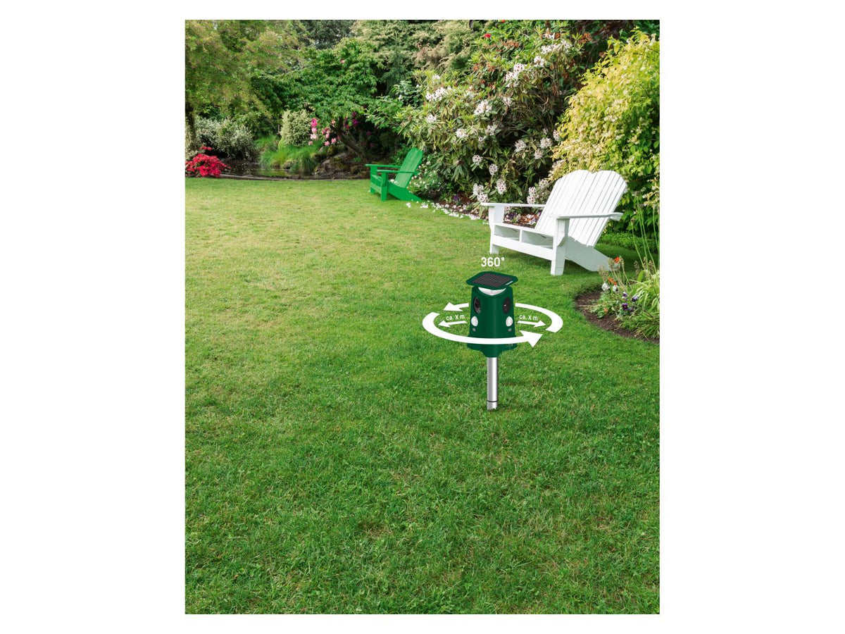 Repousseur d'animaux solaire PTUS360 1 B2, 360°, 8 m