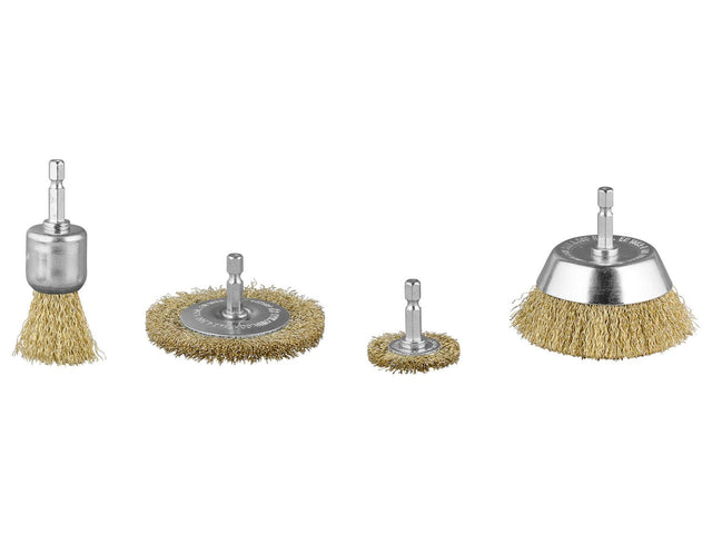 Set de brosses métalliques ou set de polissage ou set de brosses en nylon ou pompe pour perceuse