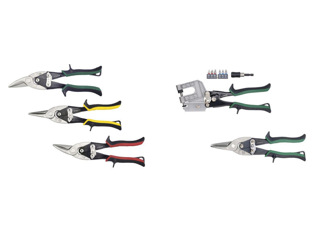 Set de cisailles à tôle ou Set de plaquiste, 3 ou 9 pièces