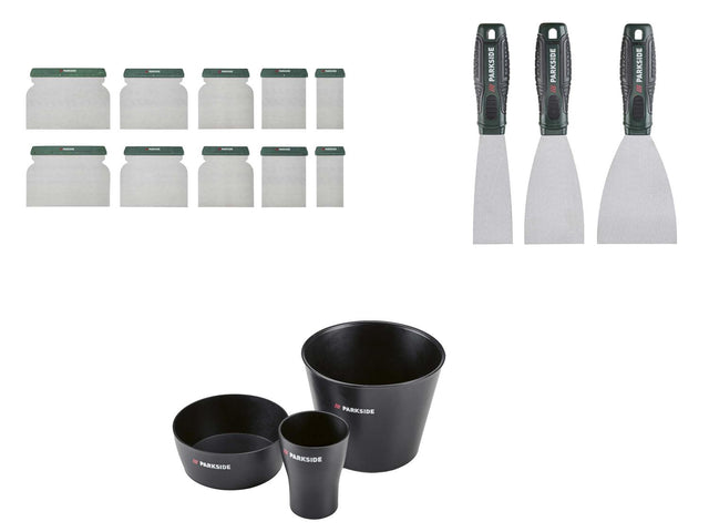 Spatules ou Seaux pour plâtre, 3 ou 10 pièces