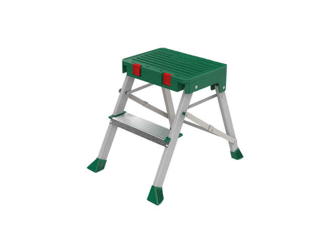 Tabouret d'atelier avec rangement pour outils, 2 niveaux