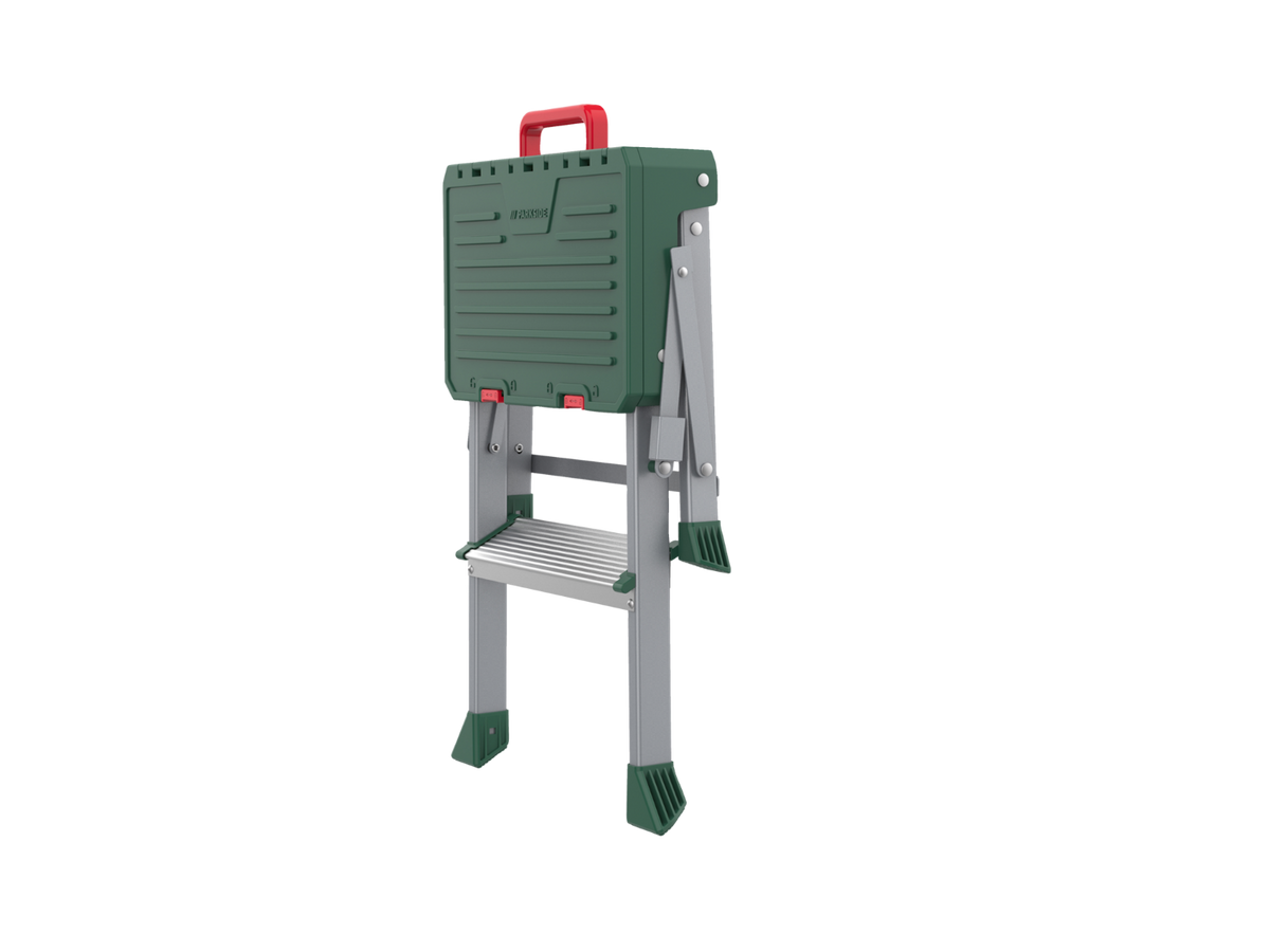 Tabouret d'atelier avec rangement pour outils, 2 niveaux