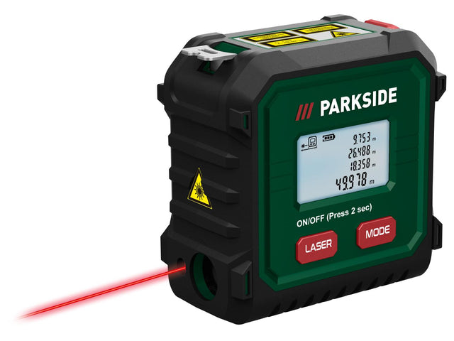 Télémètre laser avec mètre ruban PLMB C3, rouge, 50 m
