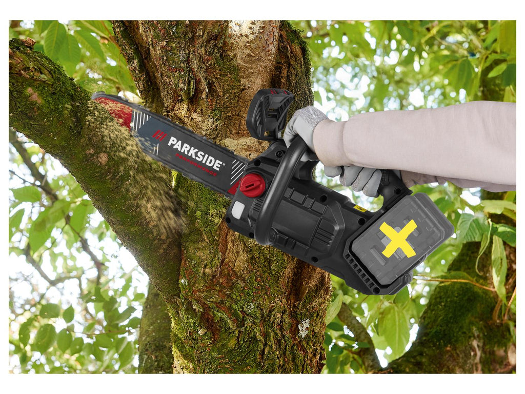 Tronçonneuse d'élagage sans fil + 2 batteries + chargeur double, 40 V