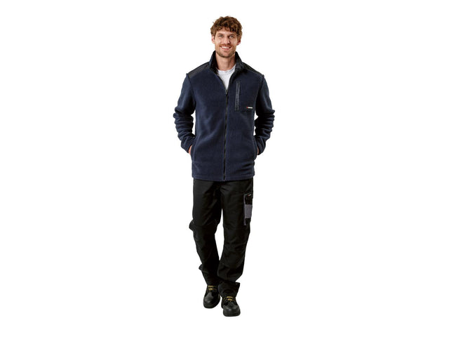 Veste homme en imitation peau lainée