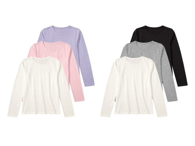 Lot de 3 t-shirts manches longues fille