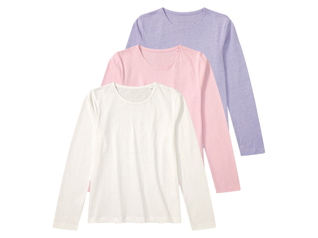 Lot de 3 t-shirts manches longues fille