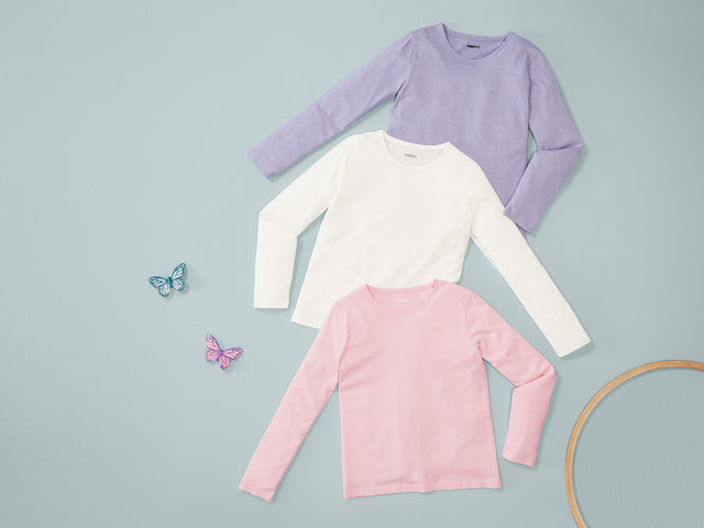 Lot de 3 t-shirts manches longues fille