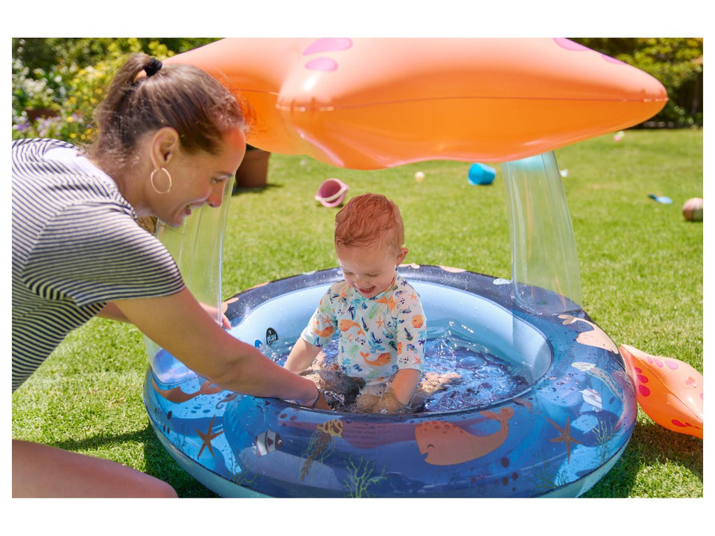 Piscine pour tout-petits avec toit, 2 pièces