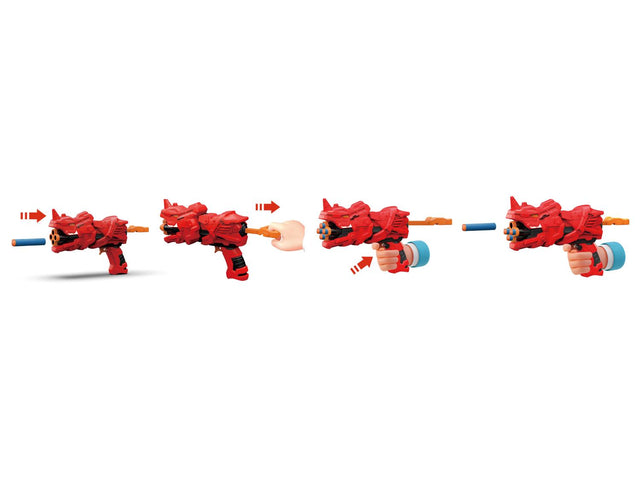 Pistolet dinosaure à fléchettes souple