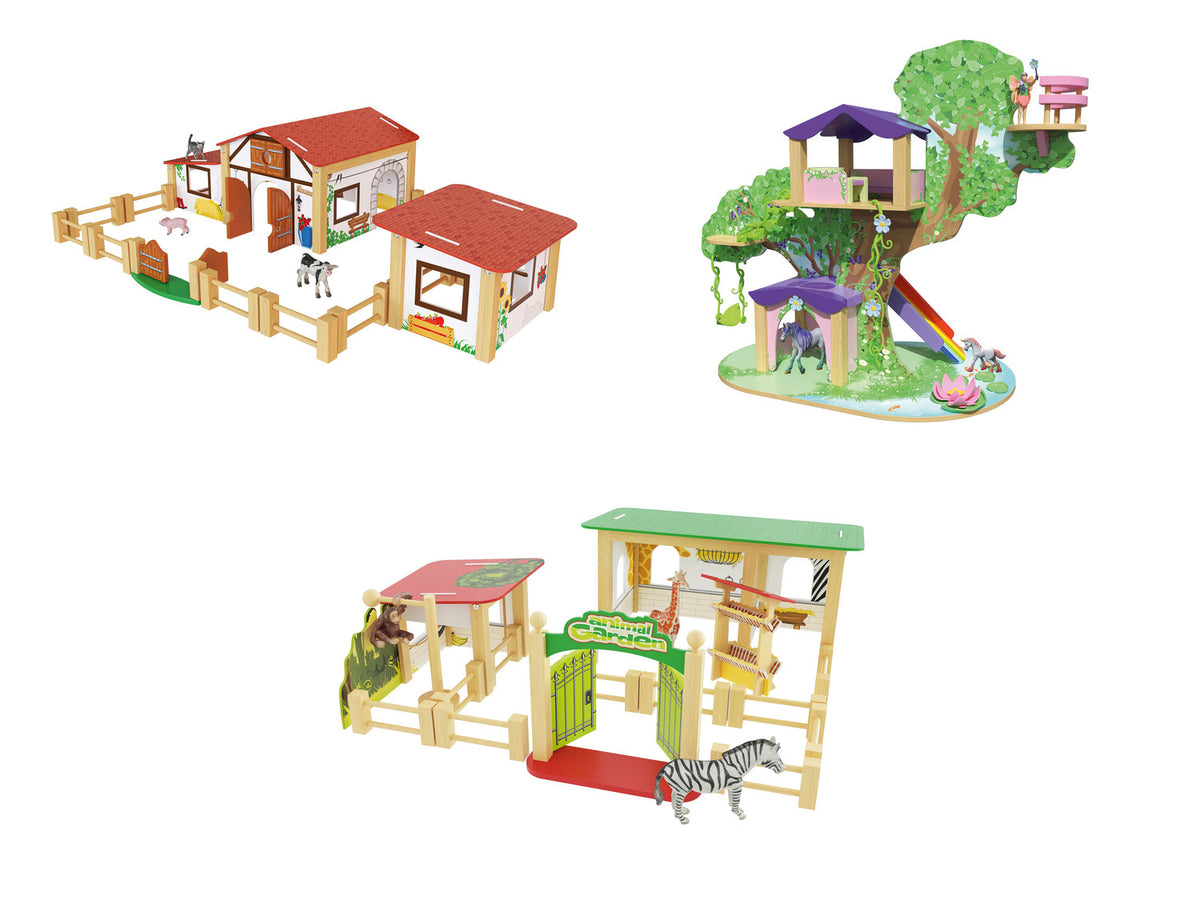 Set animaux en bois