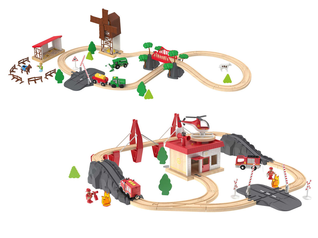 Set chemin de fer en bois