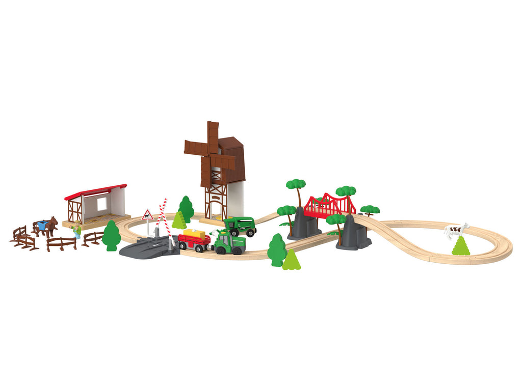Set chemin de fer en bois