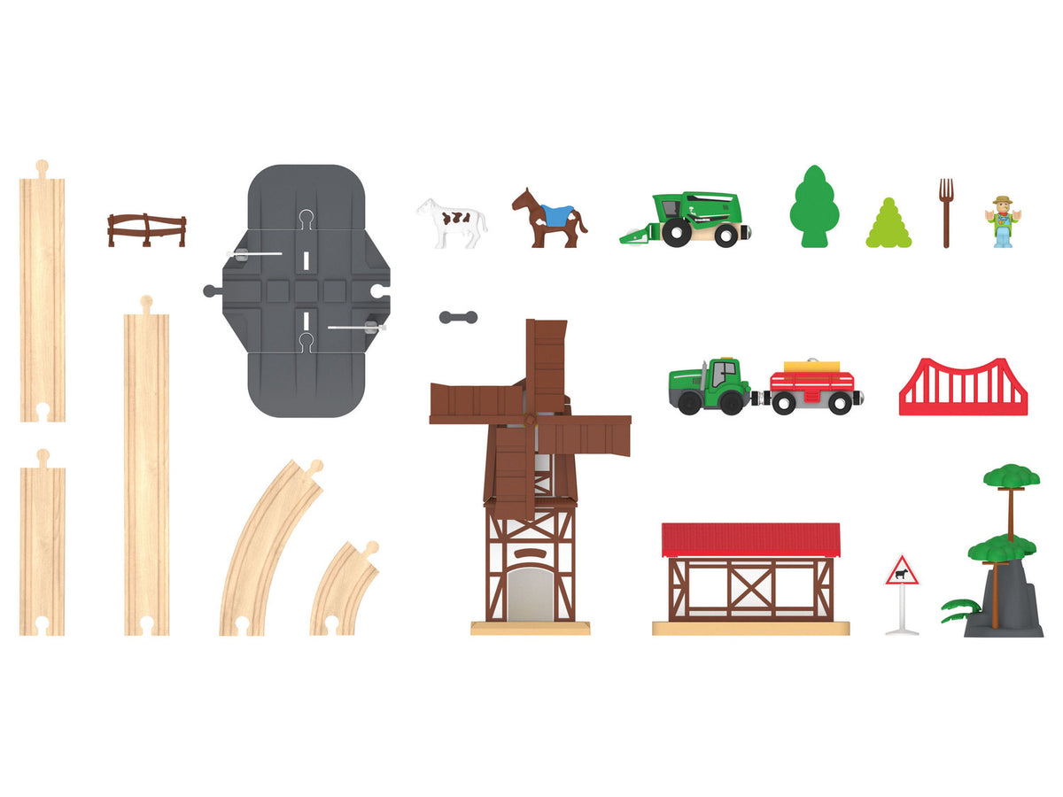 Set chemin de fer en bois