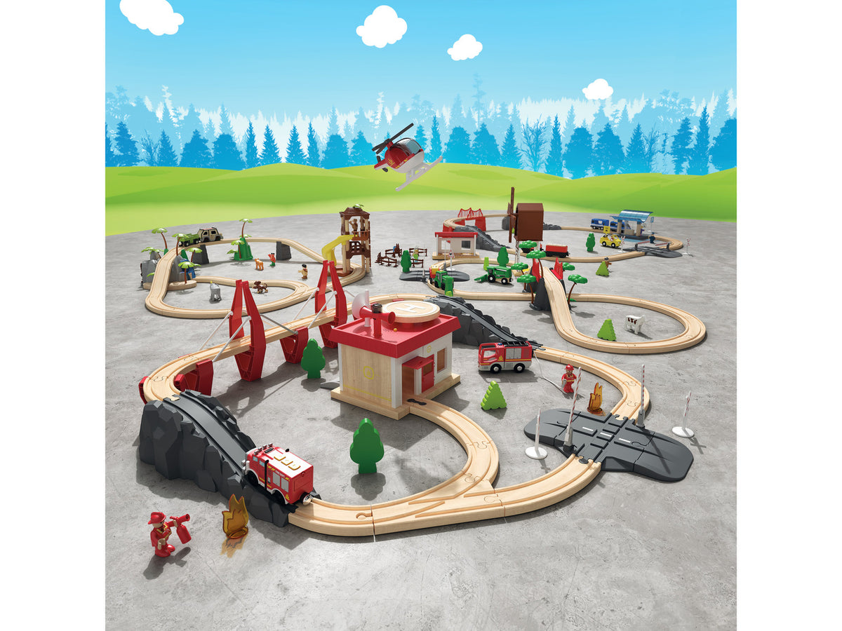 Set chemin de fer en bois