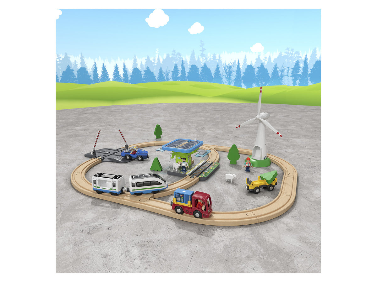 Set de chemin de fer en bois