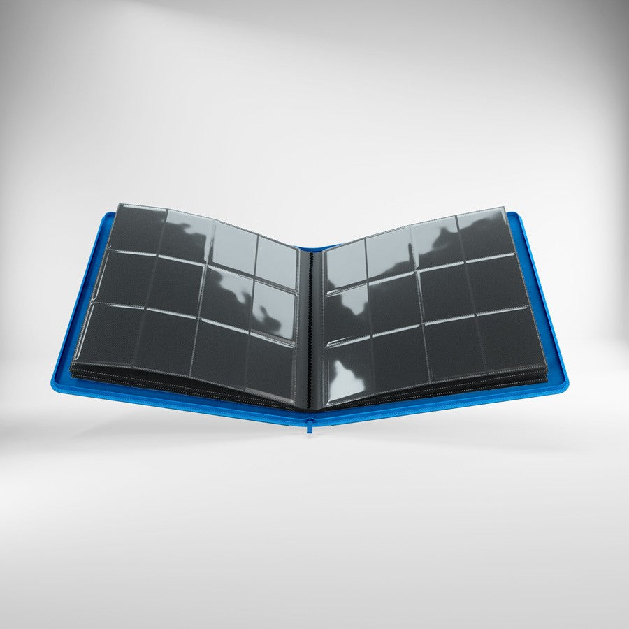 Cahier de cartes zippé 480 cartes, bleu