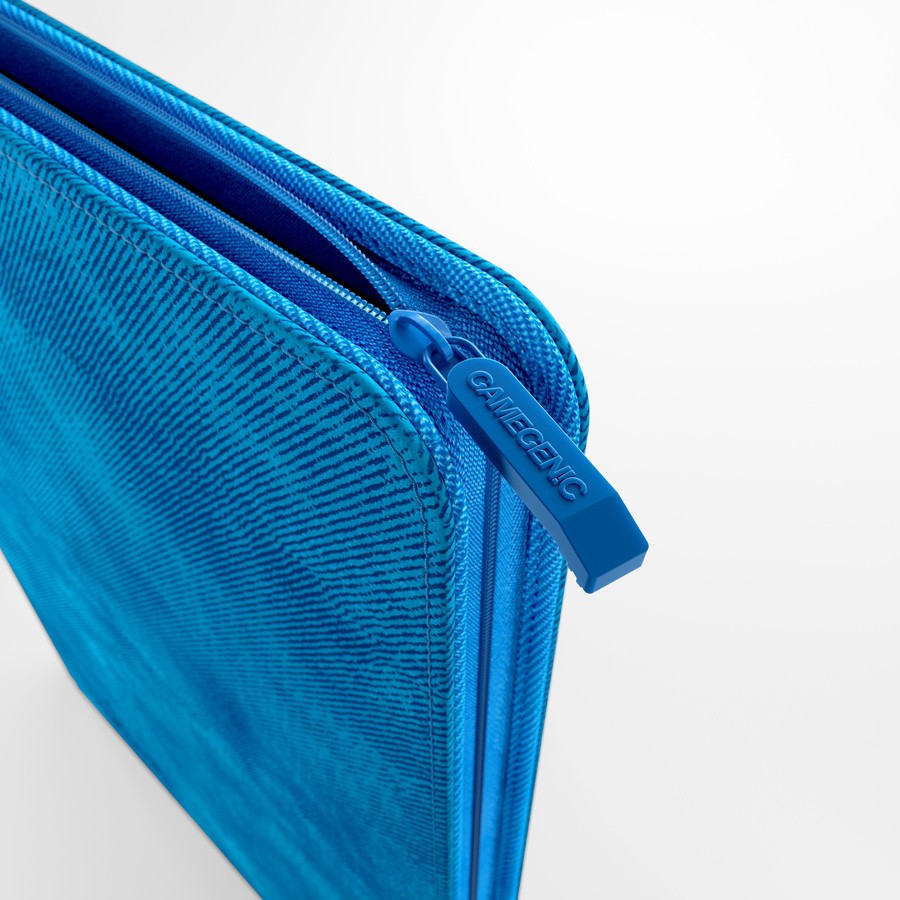 Cahier de cartes zippé 480 cartes, bleu