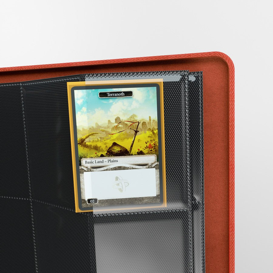 Mini cahier de cartes zippé 160 cartes, rouge