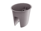 Jardinière de balcon « Ratolla Railing » aspect rotin, lot de 3