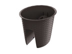 Jardinière de balcon « Ratolla Railing » aspect rotin, lot de 3