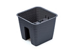 Jardinière de balcon « Ratolla Railing » aspect rotin, lot de 3