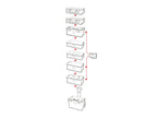Chariot, Boîte à outils, System TWO Cart Plus Vario + TWO Organizer FLEX 100 Plus + QS TWO Box 100 FLEX