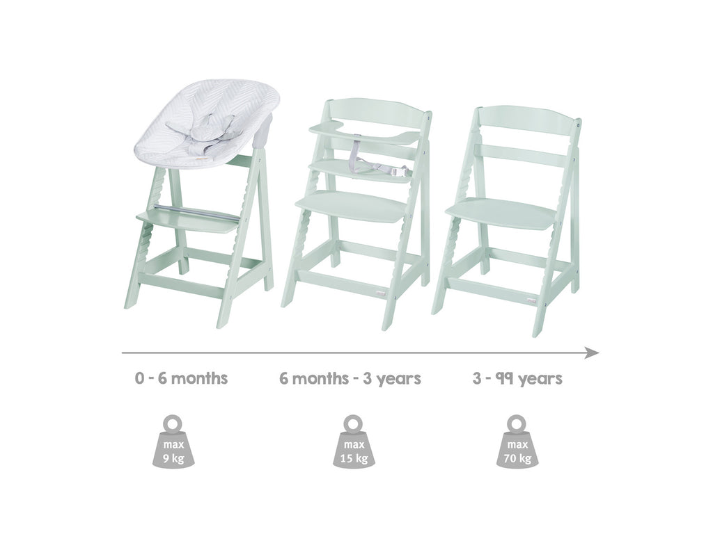 Chaise haute évolutive Born Up Zick Zack 2 en 1