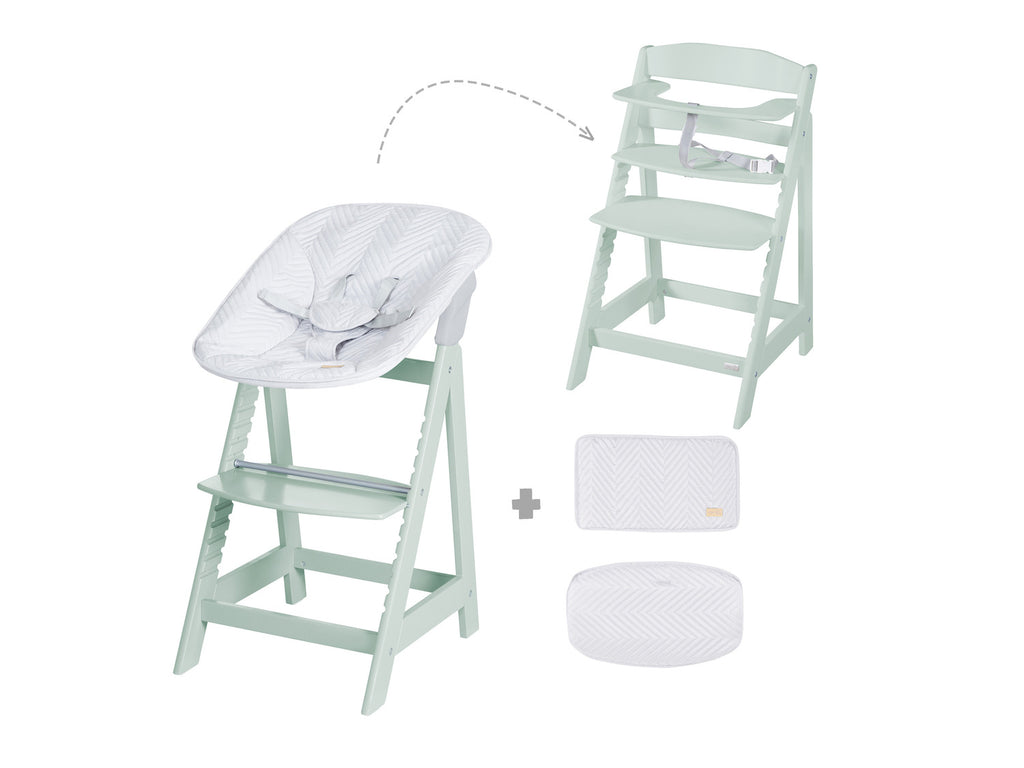 Chaise haute évolutive Born Up Zick Zack 2 en 1