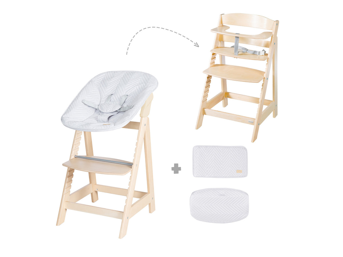 Chaise haute évolutive Born Up Zick Zack 2 en 1