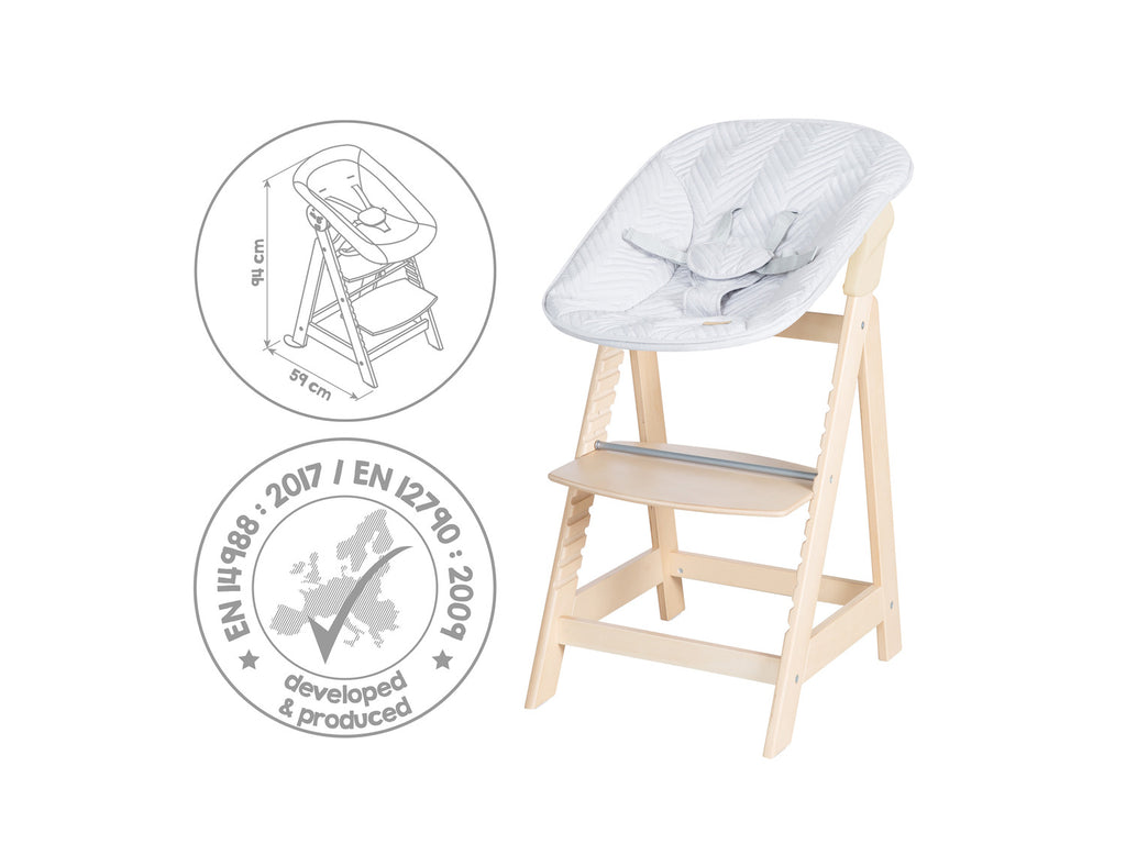 Chaise haute évolutive Born Up Zick Zack 2 en 1