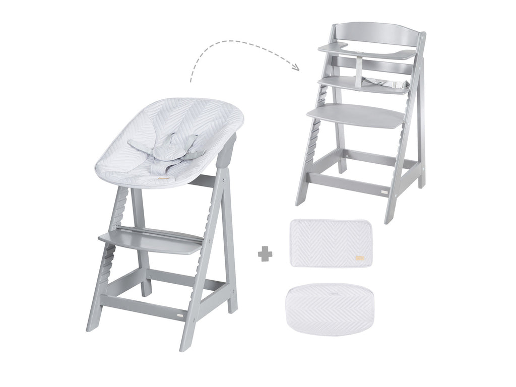 Chaise haute évolutive Born Up Zick Zack 2 en 1