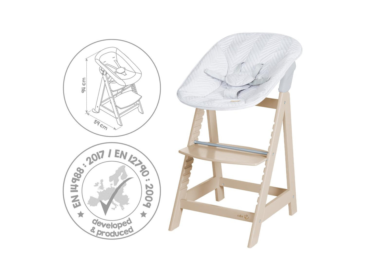 Chaise haute évolutive Born Up Zick Zack 2 en 1