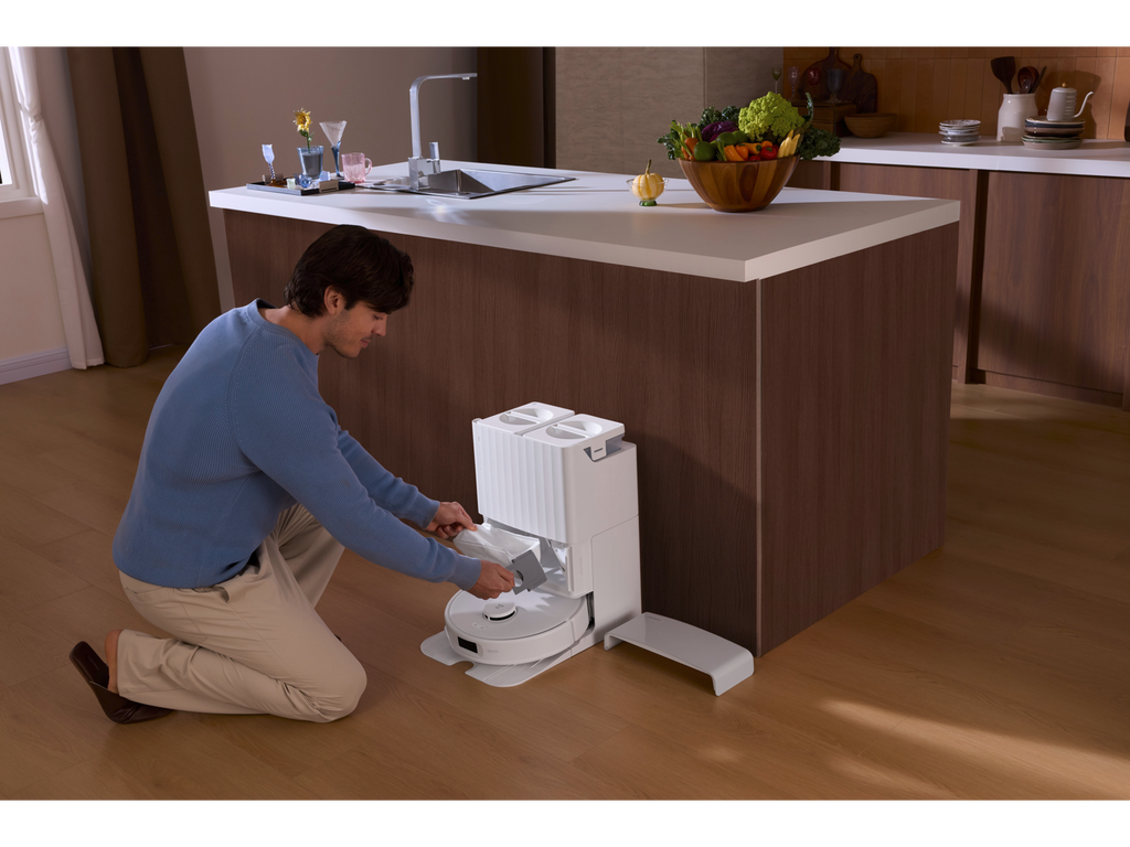 Robot aspirateur et laveur Qrevo Edge 5-en-1, blanc