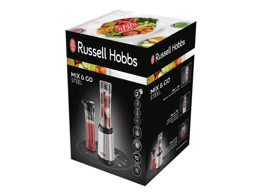 Mini-blendeur Mix'n'Go Steel »23475-56« avec 2 gourdes