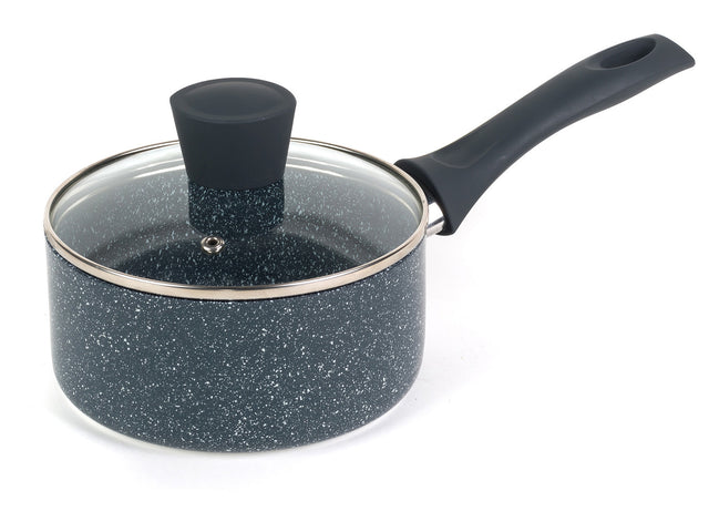 Russell Hobbs Wok, casserole à manche, sauteuse ou casserole, Aluminium Nightfall Collection Blue Marble