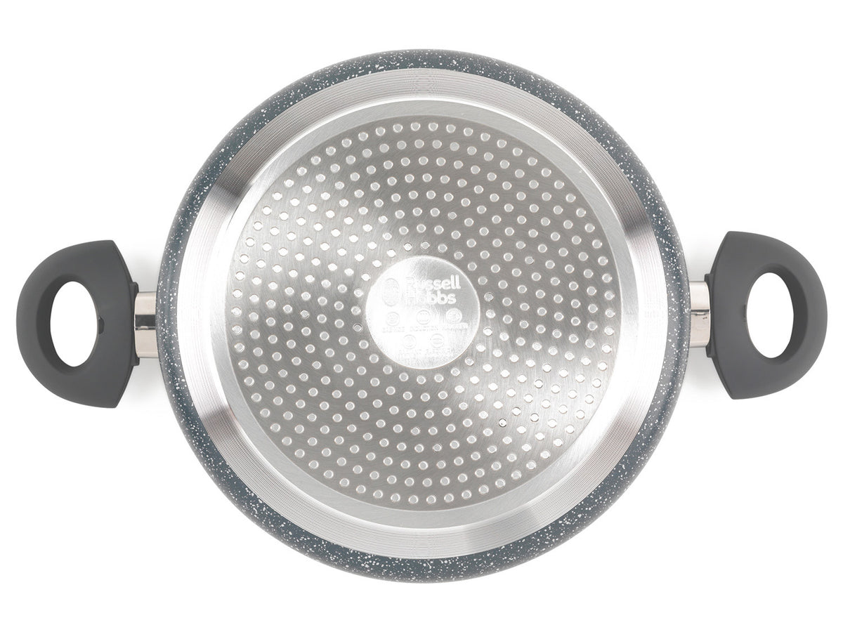Russell Hobbs Wok, casserole à manche, sauteuse ou casserole, Aluminium Nightfall Collection Blue Marble