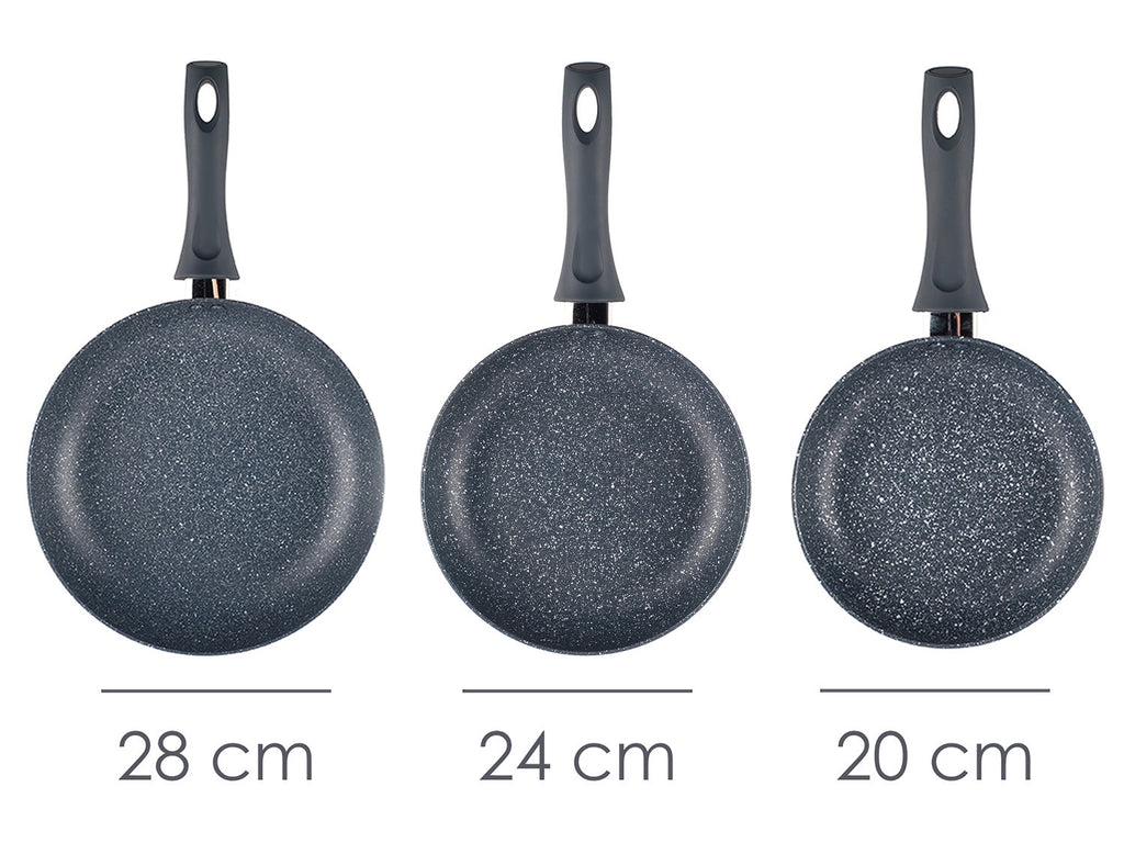 Russell Hobbs Wok, casserole à manche, sauteuse ou casserole, Aluminium Nightfall Collection Blue Marble
