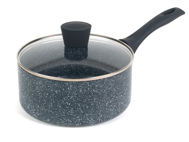 Russell Hobbs Wok, casserole à manche, sauteuse ou casserole, Aluminium Nightfall Collection Blue Marble