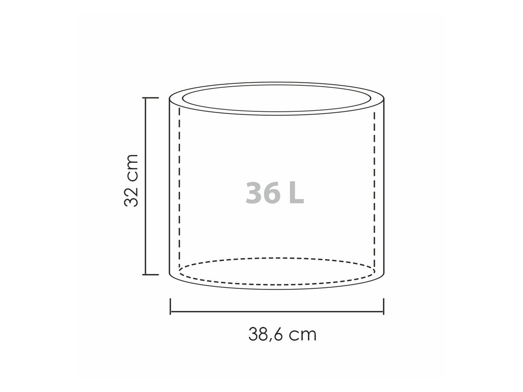 Pot à plantes « Riva », plastique, rond