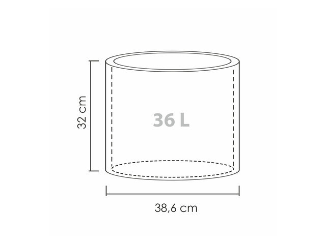 Pot à plantes « Riva », plastique, rond